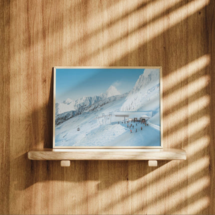 Bochard Ski Lift Station at Grand Montets – Winter Wall Art Print