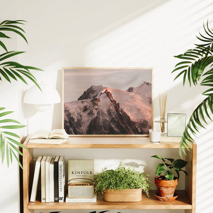 Aiguille du Midi Sunset Mountain Wall Art - Chamonix Prints