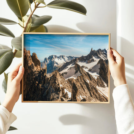 Aiguille d'Entrèves Alpine Wall Art – Chamonix Mountain Landscape Print
