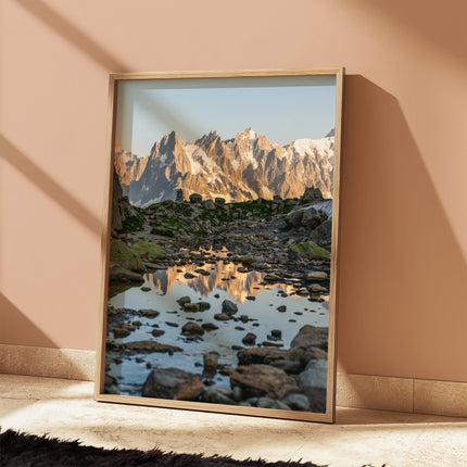 Reflection of Aiguilles de Chamonix - Alpine Photography Print