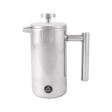 French Press aus Edelstahl - doppelwandiger Kaffeebereiter