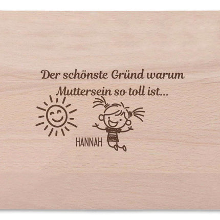 SEO. Frühstücksbrettchen Der schönste Grund warum Mutter sein so toll ist - Linkreich