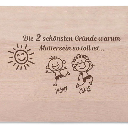 SEO. Frühstücksbrettchen Der schönste Grund warum Mutter sein so toll ist - Linkreich