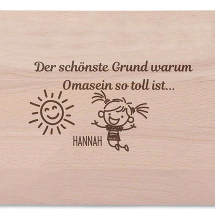 SEO. Frühstücksbrettchen Der schönste Grund warum Oma sein so toll ist - Linkreich