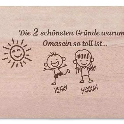 SEO. Frühstücksbrettchen Der schönste Grund warum Oma sein so toll ist - Linkreich