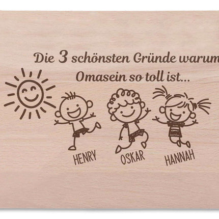 SEO. Frühstücksbrettchen Der schönste Grund warum Oma sein so toll ist - Linkreich