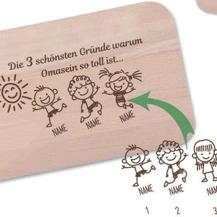 SEO. Frühstücksbrettchen Der schönste Grund warum Oma sein so toll ist - Linkreich