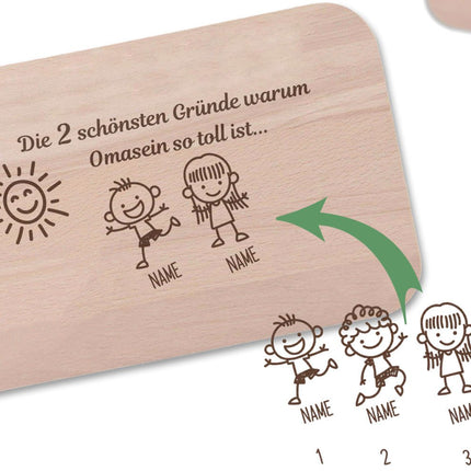 SEO. Frühstücksbrettchen Der schönste Grund warum Oma sein so toll ist - Linkreich