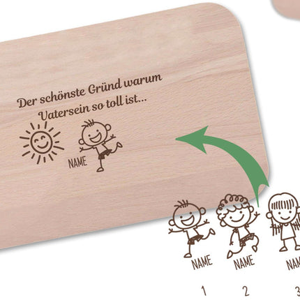 SEO. Frühstücksbrettchen Der schönste Grund warum Vater sein so toll ist - Linkreich