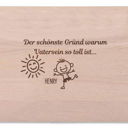 SEO. Frühstücksbrettchen Der schönste Grund warum Vater sein so toll ist - Linkreich