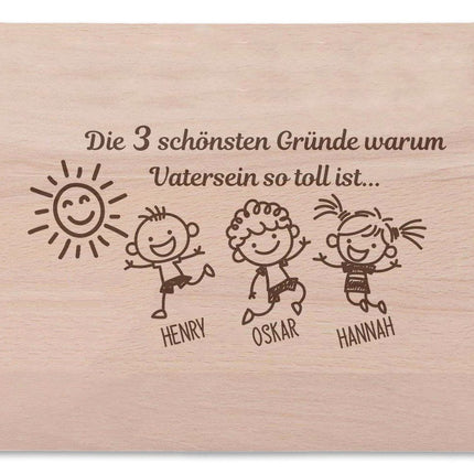 SEO. Frühstücksbrettchen Der schönste Grund warum Vater sein so toll ist - Linkreich