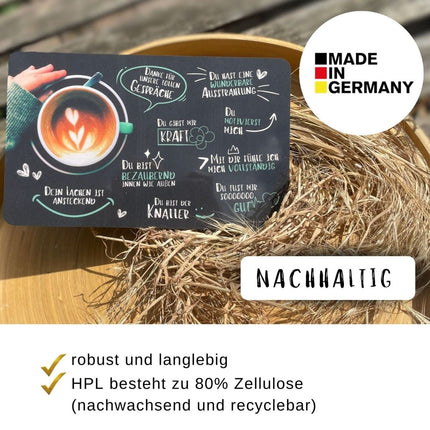 SEO. Frühstücksbrettchen “Du bist" (grün) - Linkreich