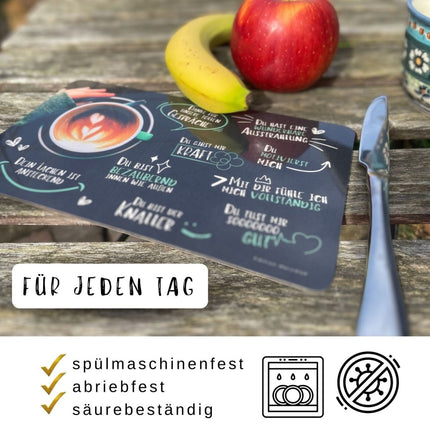 SEO. Frühstücksbrettchen “Du bist" (grün) - Linkreich