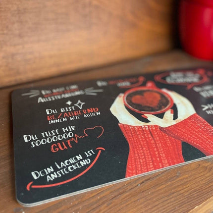 SEO. Frühstücksbrettchen “Du bist" (rot) - Linkreich