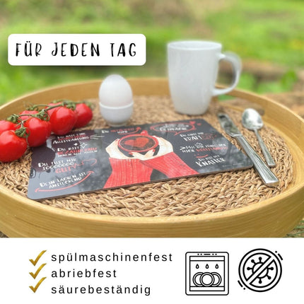SEO. Frühstücksbrettchen “Du bist" (rot) - Linkreich