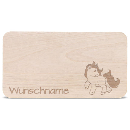 SEO. Frühstücksbrettchen für Kinder im " Einhorn" Design mit Wunschname - Linkreich