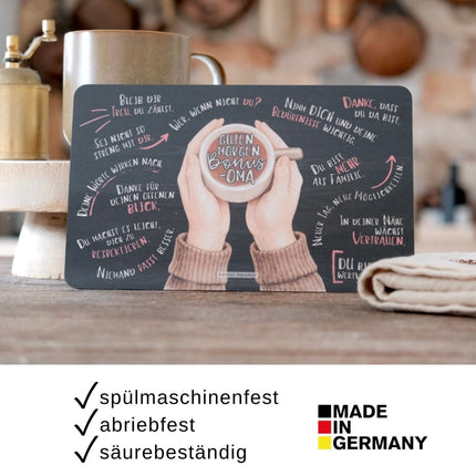 SEO. Frühstücksbrettchen "Guten Morgen Bonusoma“ - Linkreich