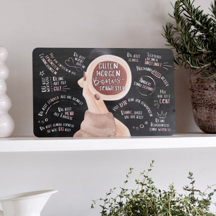 SEO. Frühstücksbrettchen "Guten Morgen Bonusschwester“ - Linkreich