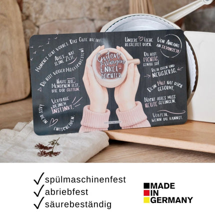 SEO. Frühstücksbrettchen "Guten Morgen Enkeltochter“ - Linkreich