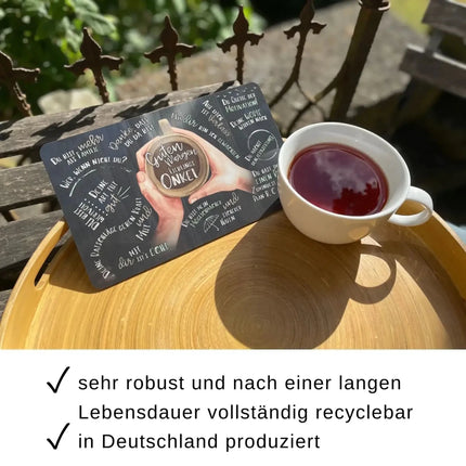 SEO. Frühstücksbrettchen "Guten Morgen Lieblingsonkel" - Linkreich