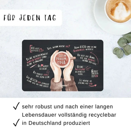 SEO. Frühstücksbrettchen “Guten Morgen Oma" - Linkreich