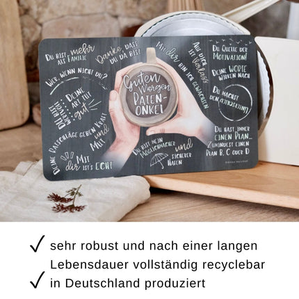 SEO. Frühstücksbrettchen "Guten Morgen Patenonkel" - Linkreich