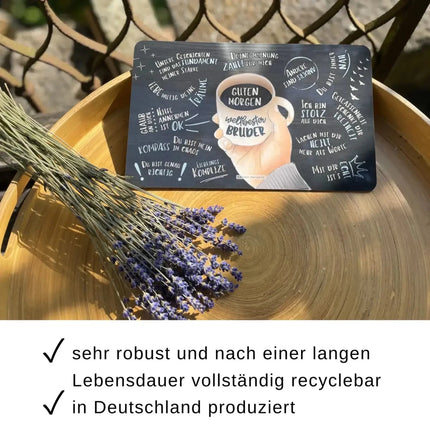 SEO. Frühstücksbrettchen "Guten Morgen weltbester Bruder“ - Linkreich