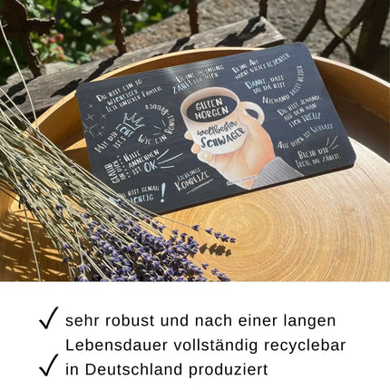 SEO. Frühstücksbrettchen "Guten Morgen weltbester Schwager" - Linkreich
