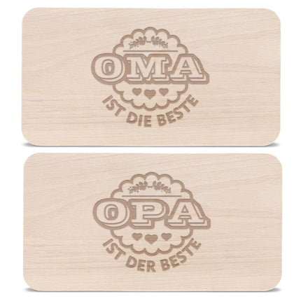 SEO. Frühstücksbrettchen Oma + Opa sind die Besten im Set - Linkreich