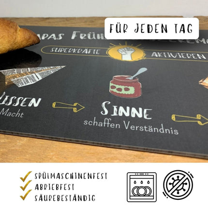 SEO. Frühstücksbrettchen “Papas Frühstückszeremonie" - Linkreich