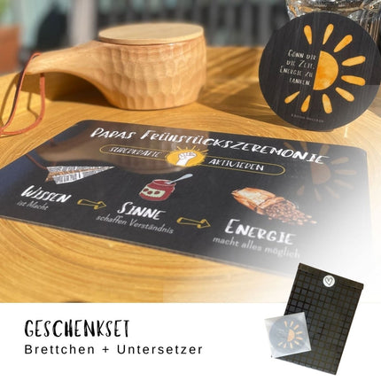 SEO. Frühstücksbrettchen “Papas Frühstückszeremonie" - Linkreich