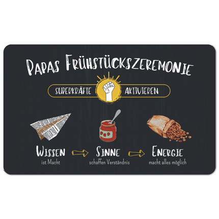 SEO. Frühstücksbrettchen “Papas Frühstückszeremonie" - Linkreich