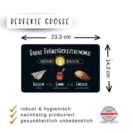 SEO. Frühstücksbrettchen “Papas Frühstückszeremonie" - Linkreich