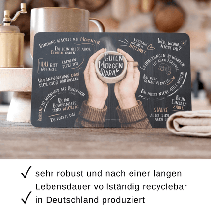 SEO. Frühstücksbrettchen Set für neue Eltern zur Geburt "Guten Morgen Mama und Papa“ - Linkreich