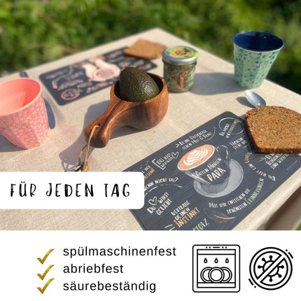 SEO. Frühstücksbrettchen Set "Guten Morgen Mama und Papa" - Linkreich
