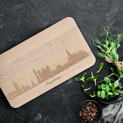 SEO. Frühstücksbrettchen Skyline Augsburg - Linkreich