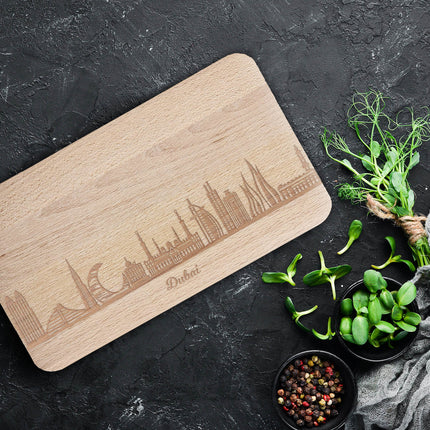 SEO. Frühstücksbrettchen Skyline Dubai - Linkreich