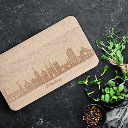 SEO. Frühstücksbrettchen Skyline Nürnberg - Linkreich