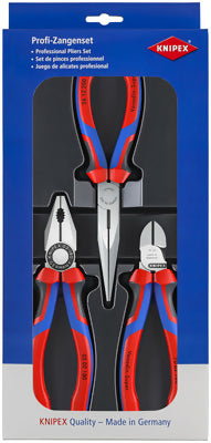KNIPEX Montage-Paket 00 20 11 – 3-tlg. Zangenset mit Comfort-Griffen im SB-Blister