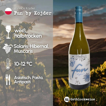SEO. Fun by Kojder - Weißwein halbtrocken aus Polen - Winnice Kojder - Linkreich
