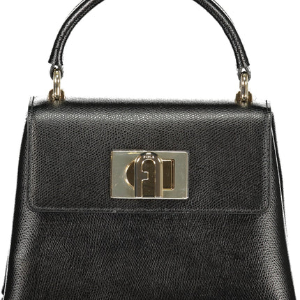 FURLA Damen-Tasche schwarz aus Leder – Elegante Handtasche für Herbst/Winter