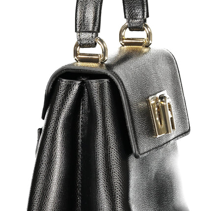 FURLA Damen-Tasche schwarz aus Leder – Elegante Handtasche für Herbst/Winter