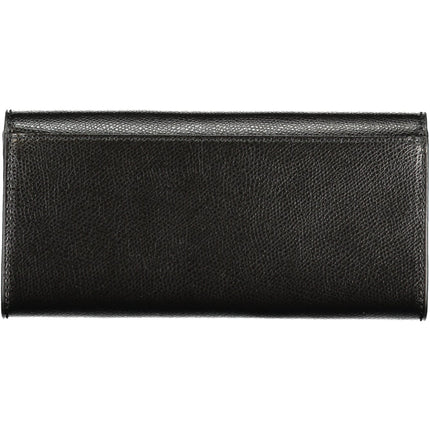 FURLA Damen-Geldbörse Schwarz – Bücherförmige Continental Geldbörse aus Leder