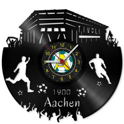 SEO. Fussball Wanduhr aus Vinyl Vereinsliebe Aachen - Linkreich