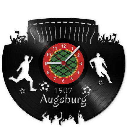 SEO. Fussball Wanduhr aus Vinyl Vereinsliebe Augsburg - Linkreich