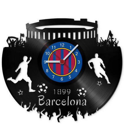 SEO. Fussball Wanduhr aus Vinyl Vereinsliebe Barcelona - Linkreich