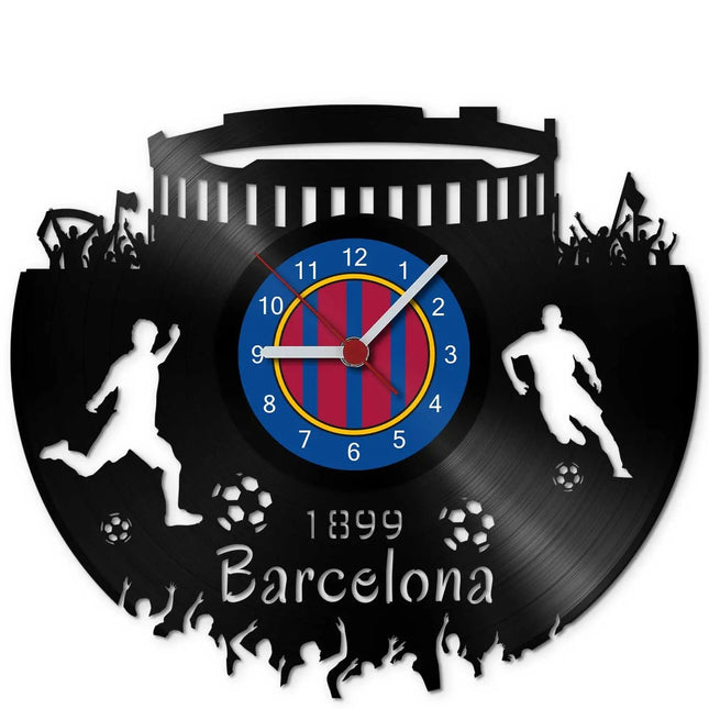 SEO. Fussball Wanduhr aus Vinyl Vereinsliebe Barcelona - Linkreich