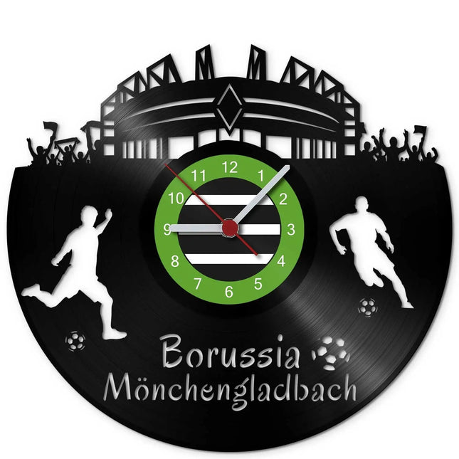 SEO. Fussball Wanduhr aus Vinyl Vereinsliebe Borussia Mönchengladbach - Linkreich