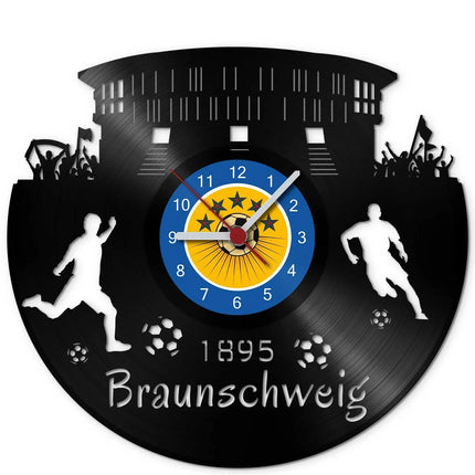SEO. Fussball Wanduhr aus Vinyl Vereinsliebe Braunschweig - Linkreich