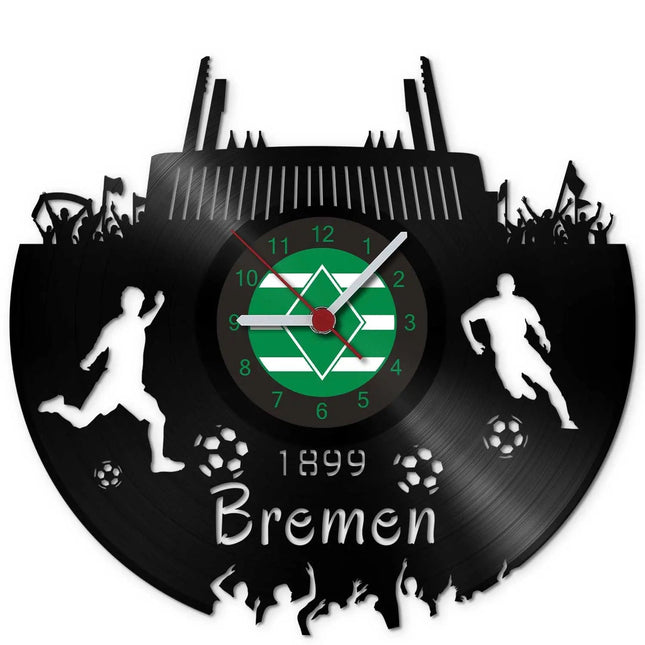 SEO. Fussball Wanduhr aus Vinyl Vereinsliebe Bremen - Linkreich